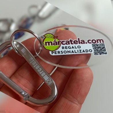 LLAVERO OVAL MOSQUETON  personalizado (3 U. min.)