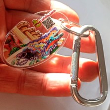 LLAVERO OVAL MOSQUETON  personalizado (3 U. min.)