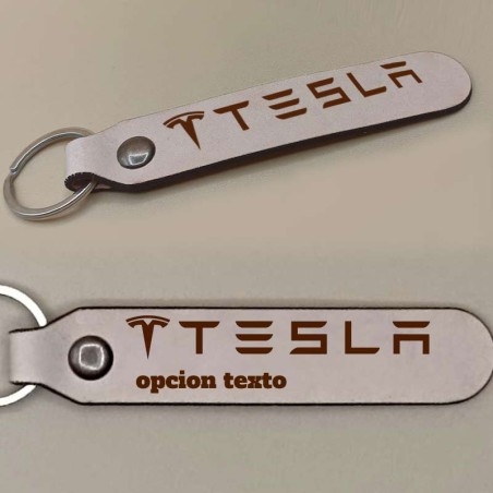 Llavero Cuero tesla