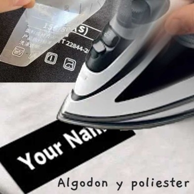Etiqueta ropa termoadhesiva