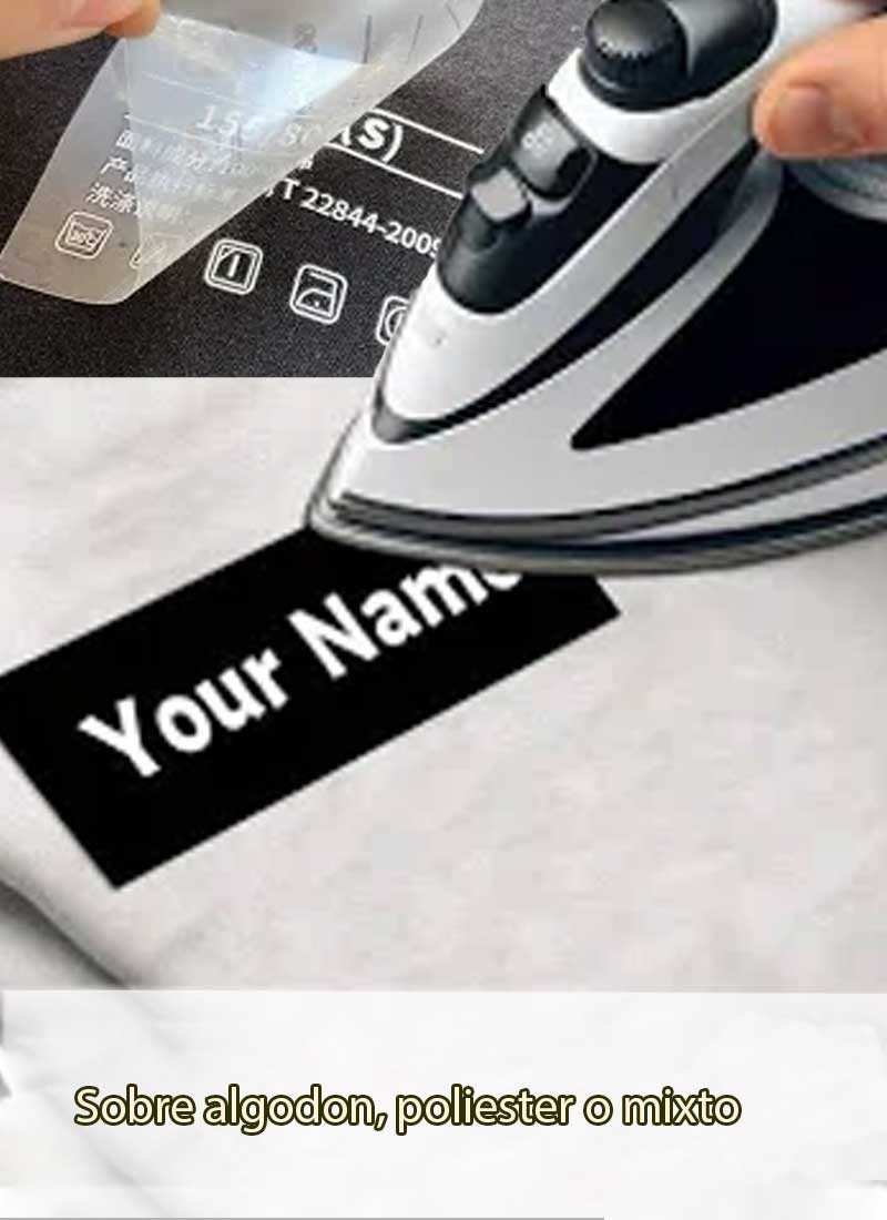 Etiqueta ropa termoadhesiva