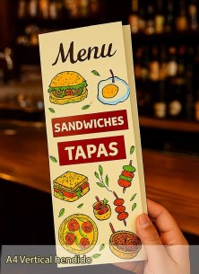 Carta Menu Restaurante A4 29x21
