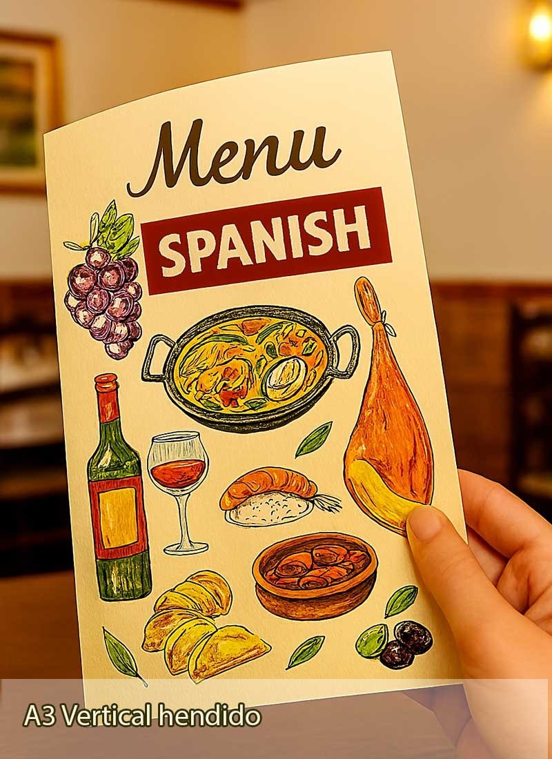 Carta Menu Restaurante A3